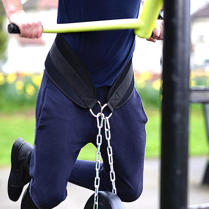 Weighted dip/pull up belt