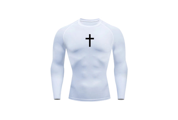 Compression longsleeve shirt with Cross