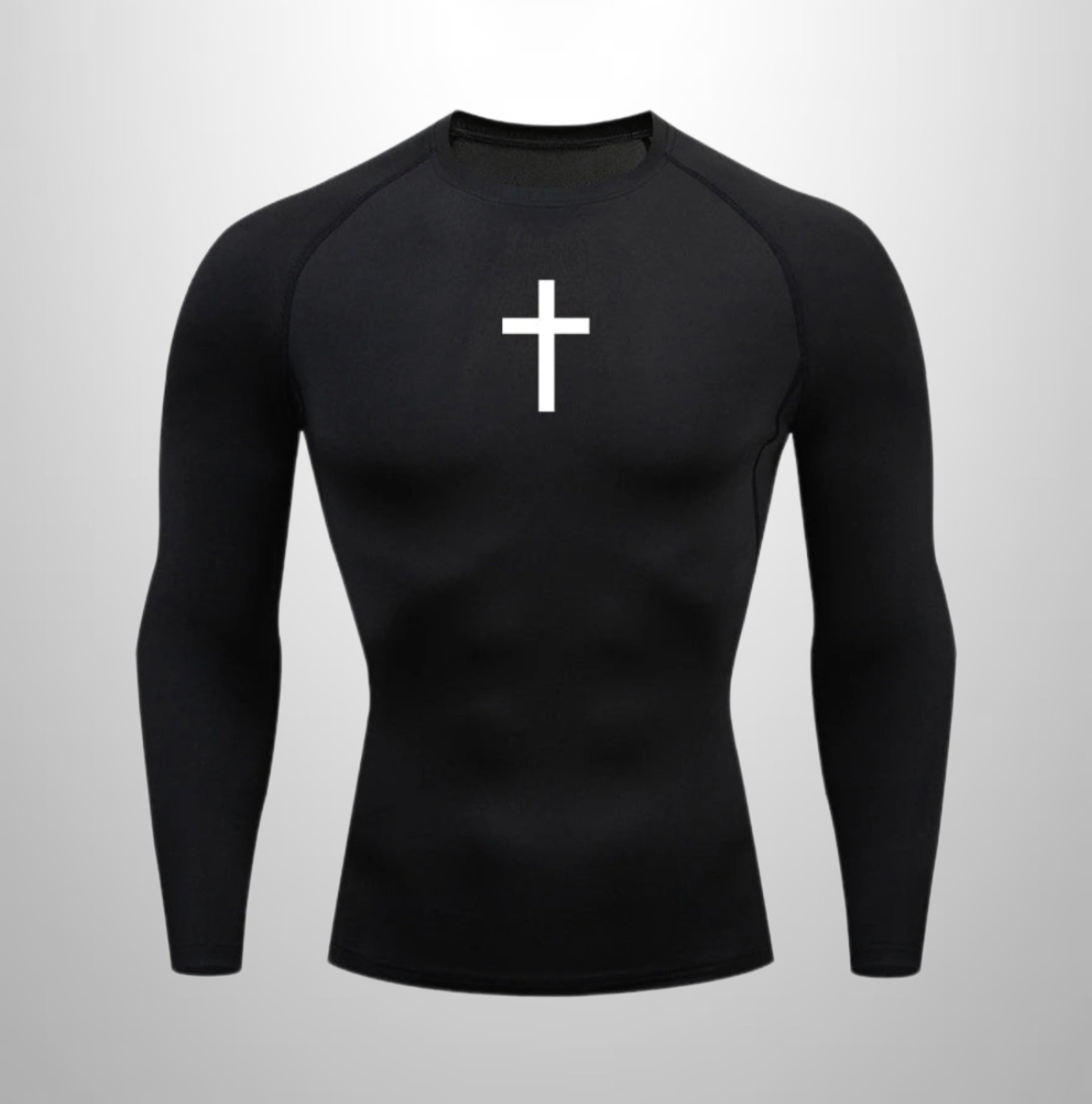 Compression longsleeve shirt with Cross
