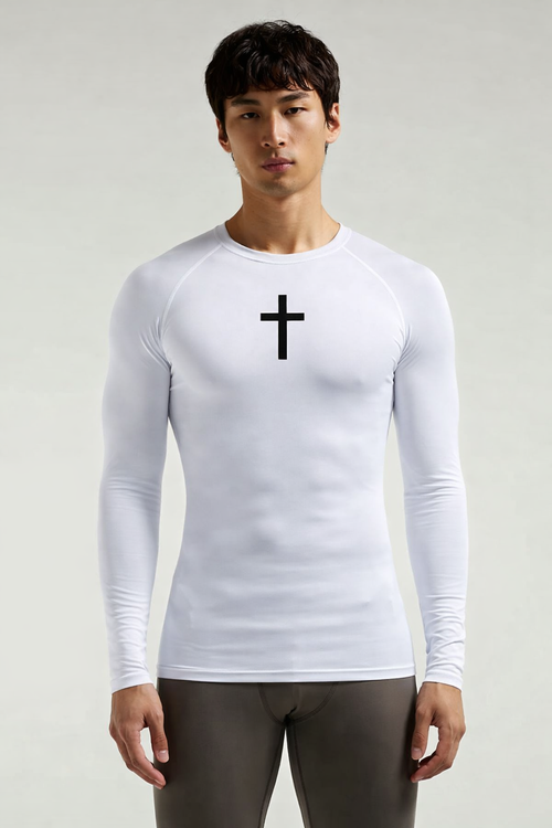 Compression longsleeve shirt with Cross
