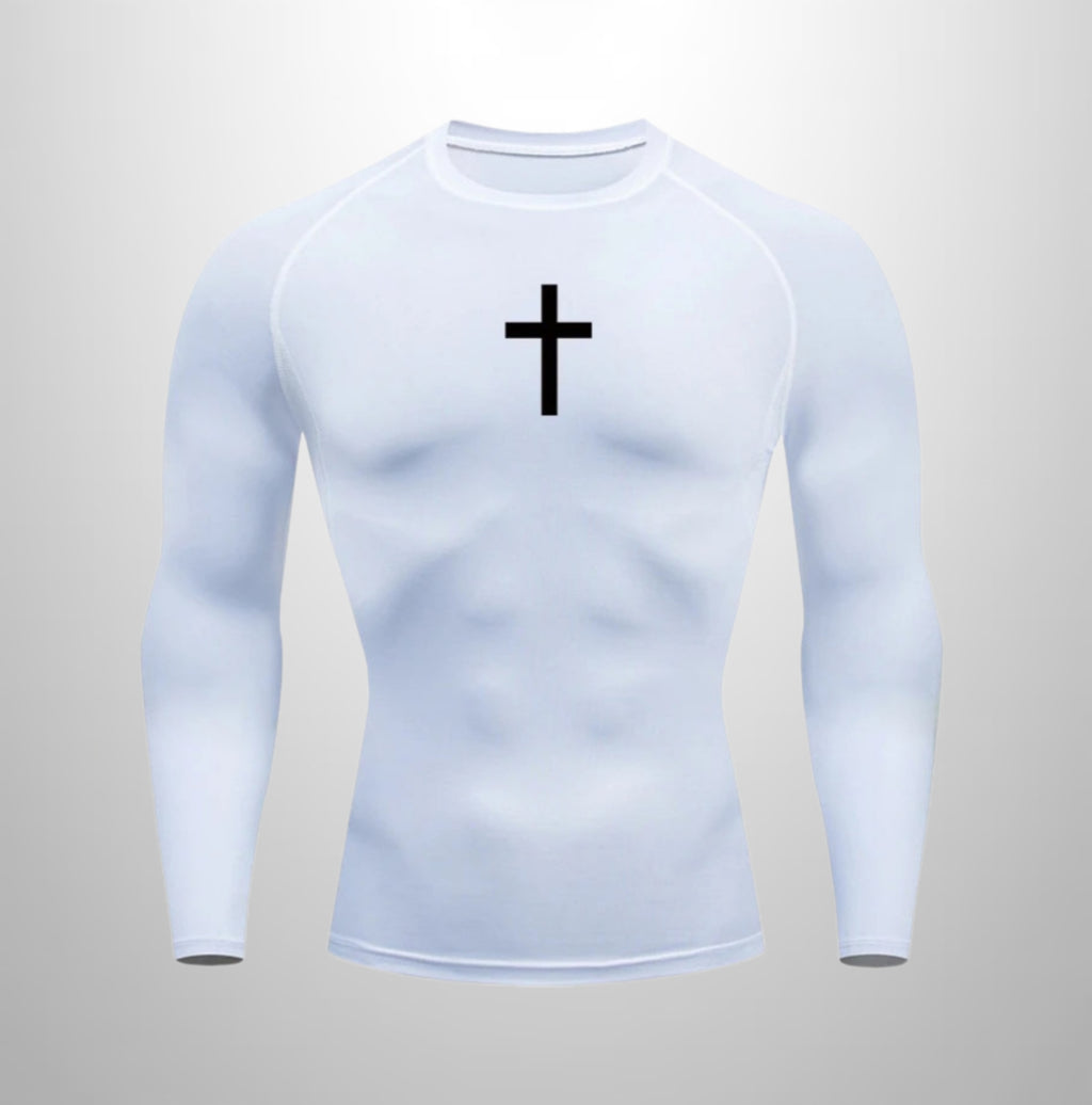 Compression longsleeve shirt with Cross
