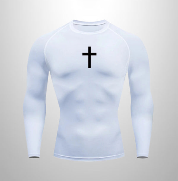 Compression longsleeve shirt with Cross
